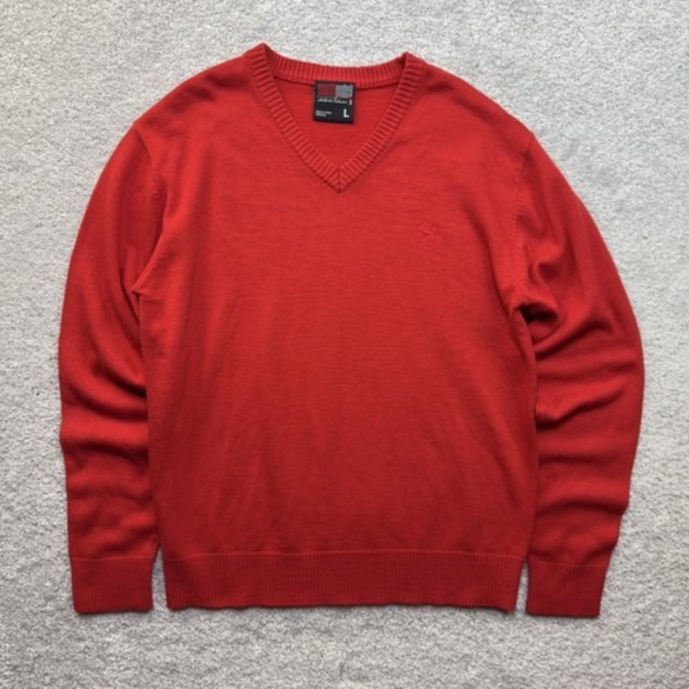 Vintage Y2K Southpole Authentic Collection V-Neck Sweater Men's Large Red